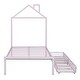 preview thumbnail 53 of 174, Whimsical Metal Platform Bed with House-Shaped Headboard