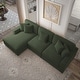 preview thumbnail 17 of 132, 118" W Corduroy L-shape Modular Sectional Sofa with Pillows