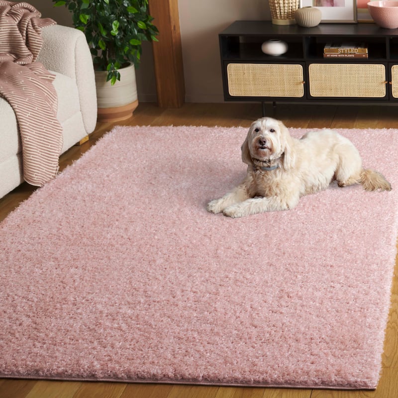 SAFAVIEH Lindsay Shag Luann Contemporary Rug - 8' x 10' - Pink