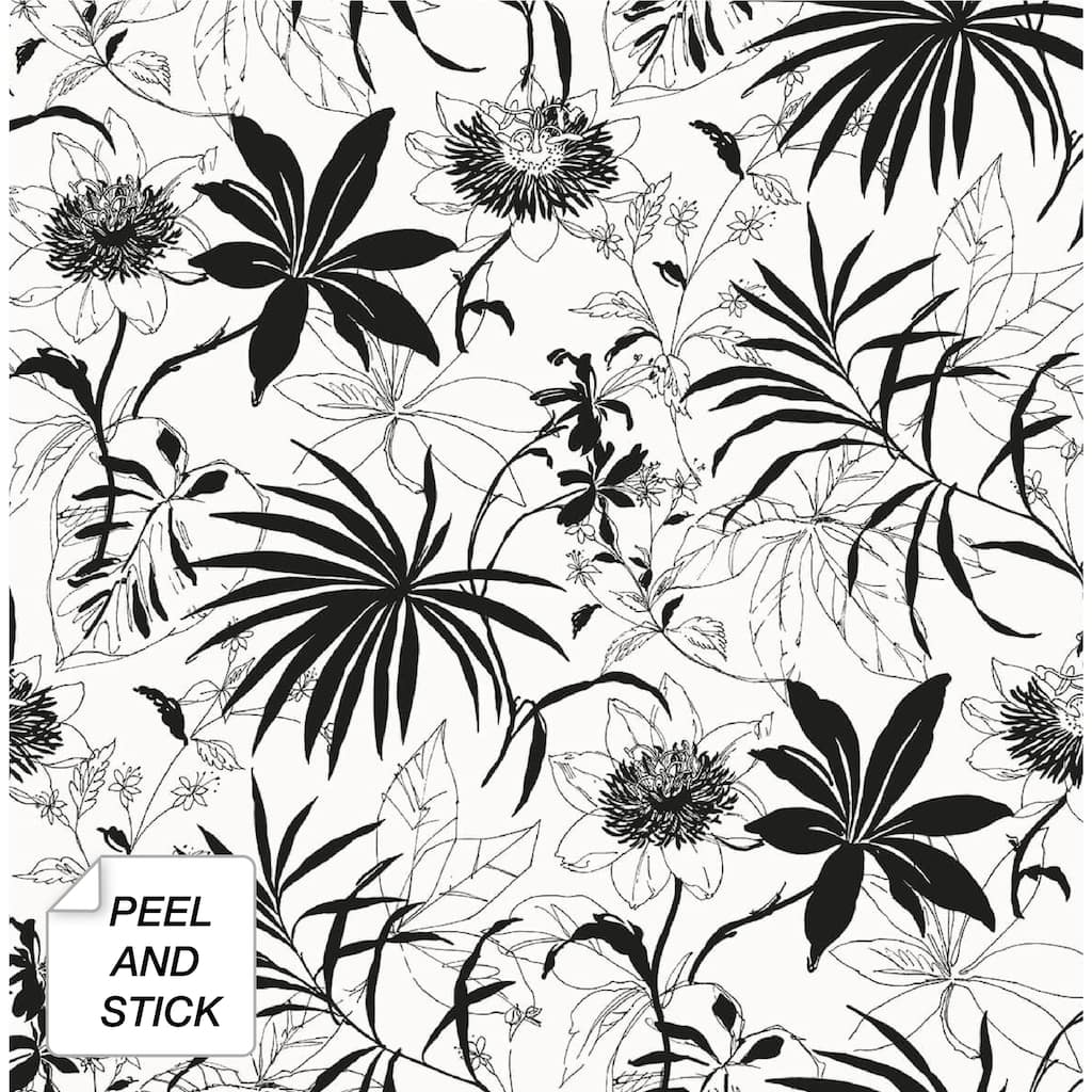 NextWall Tropical Garden Peel and Stick Removable Wallpaper - 20.5 in. W x 18 ft. L
