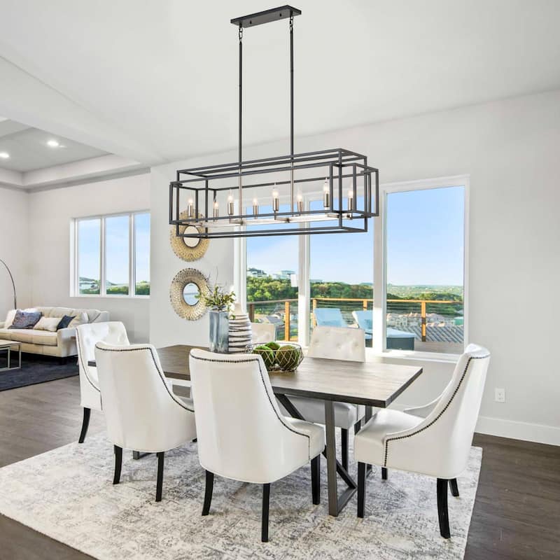 8 - Light Linear Chandeliers Kitchen Island Pendant Light