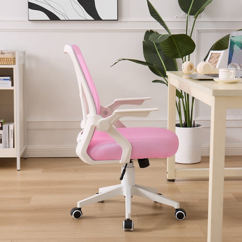 Javlergo Office Chair Mid Back Swivel Lumbar Support Desk Chair, Computer Ergonomic Mesh Chair with Armrest