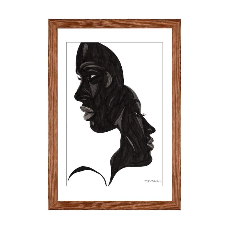 iCanvas "Split Decision" by TJ Agbo - Walnut - 24x16x1