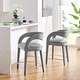 preview thumbnail 29 of 44, Pinnacle Performance Velvet Counter Stool Set of Two Grey