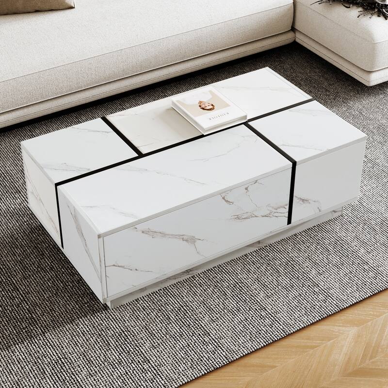 Rectangular Sliding Top Coffee Table