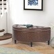 preview thumbnail 21 of 46, Adeco Half Moon Tufted Storage Ottoman Bench