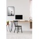 preview thumbnail 4 of 2, Large Metal Framed Mirror with Shelf - Black