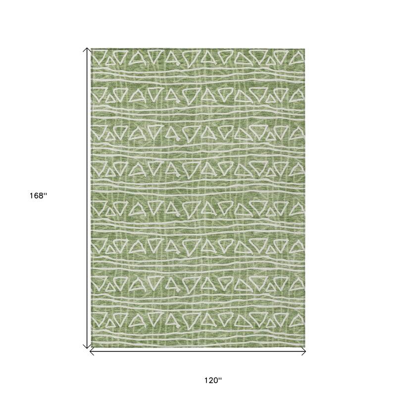 HomeRoots Geometric Transitional Rectangle Outdoor Rug