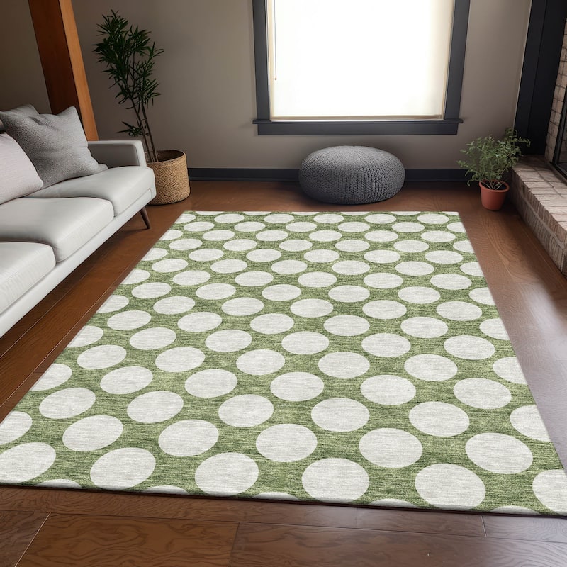 Premium Washable Super Soft Modern Polka Dots Mayfield Rug
