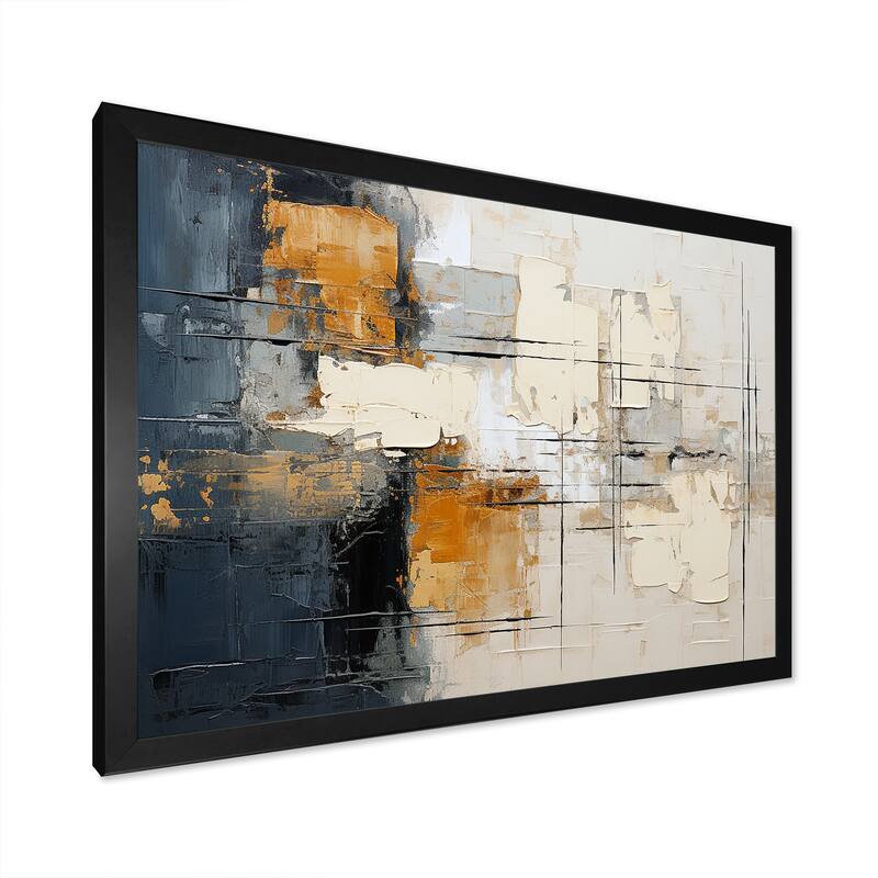 Designart "Simple Winter Landscape IV" Winter Landscape Framed Canvas Wall Art