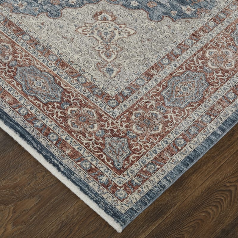 Wetop Power Loomed Floral Stain Resistant Durable Area Rug By HomeRoots - 2' x 3'