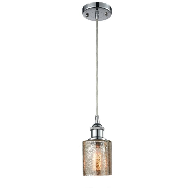 Innovations Lighting Cobbleskill 5" Wide Mini Pendant - Cord - Polished Chrome / Mercury