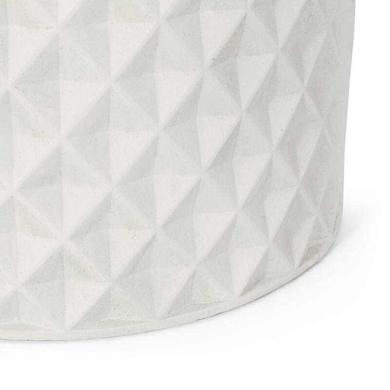 Pleated Stone-Look Classic Outdoor Planter Pot, for Garden and Patio