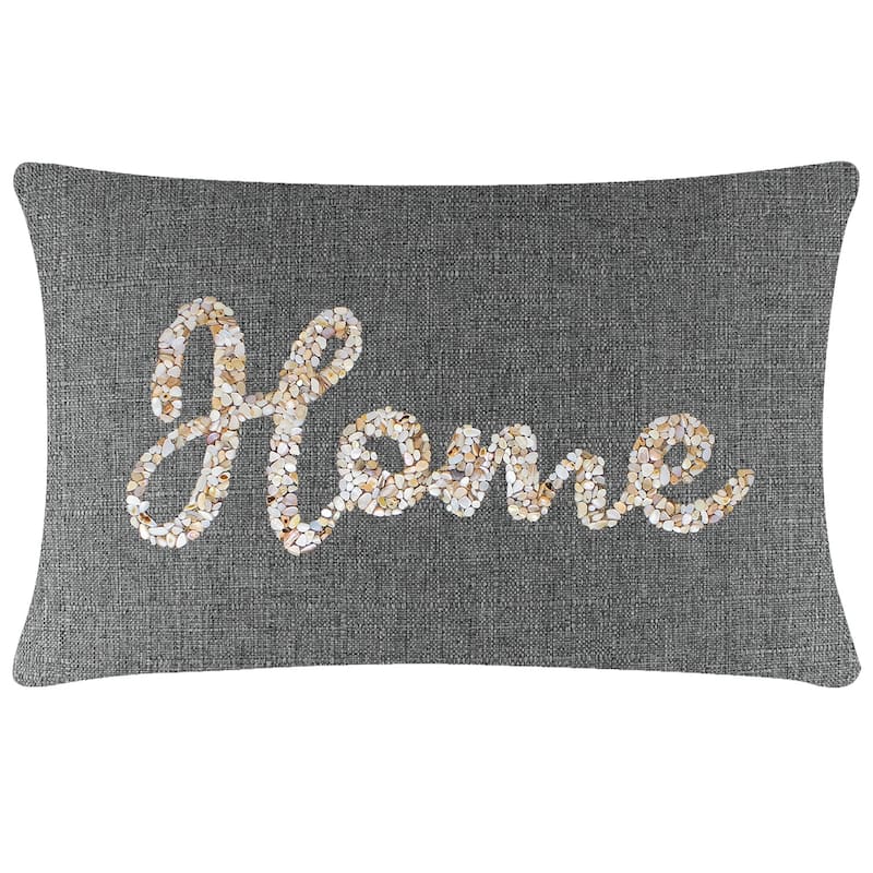 Sparkles Home Shell Home Pillow - 14x20 - Grey
