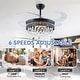 preview thumbnail 15 of 62, 48-Inch Crystal Fandelier with 4 Retractable Blades, Dimmable LED, App and Remote Control - 48 Inches