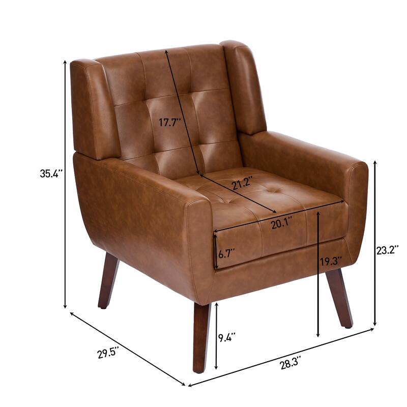 Set of 2 Tufted Upholstered Accent Armchair