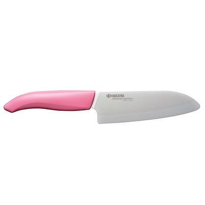 Kyocera Advanced Ceramic Revolution Series 5-1/2-inch Santoku Knife, Pink Handle