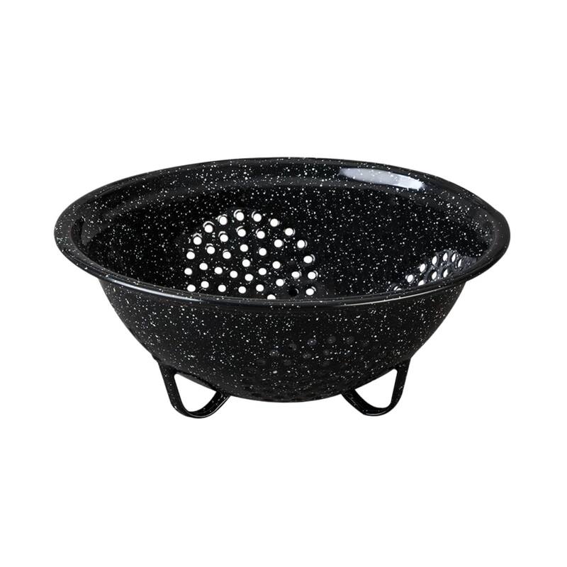 Granite Ware Colander - 8.6" D x 3.9" H - 8.6" D x 3.9" H - Speckled Black