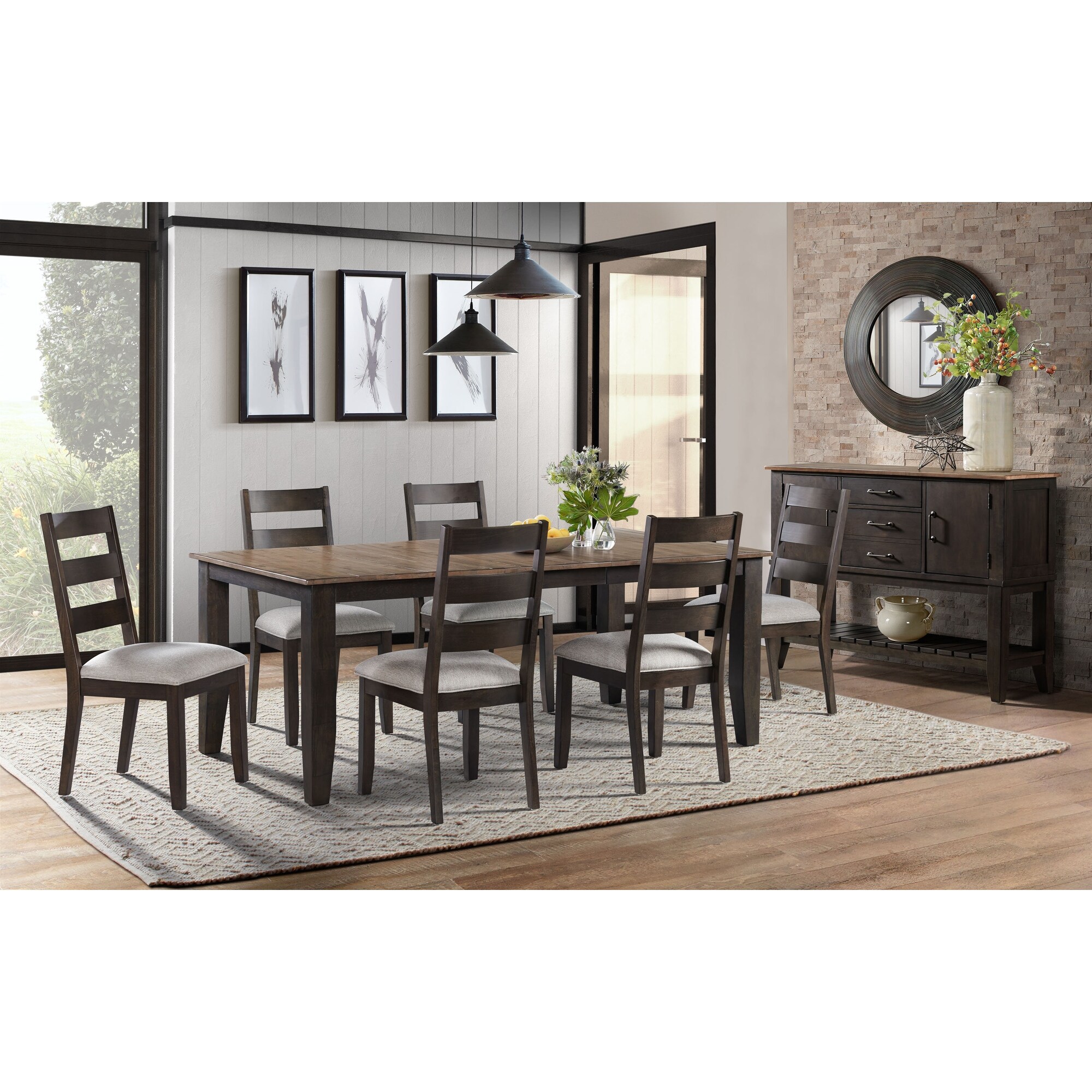 Beacon Ladder Back Side Chairs with Cushion (Set of 2) - Overstock