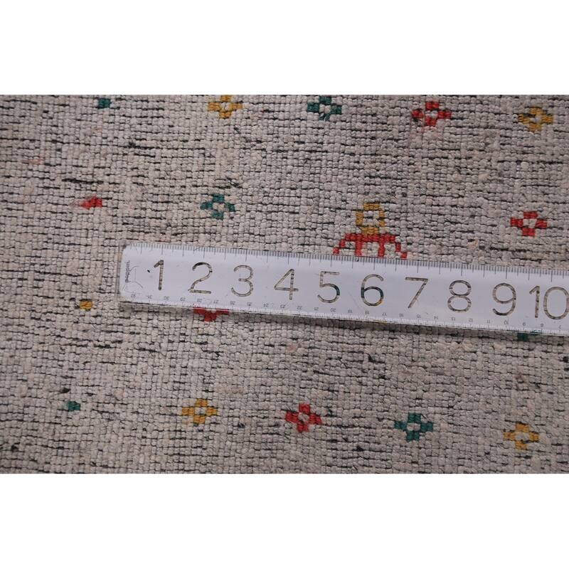 Tribal Gabbeh Indian Area Rug Silk Carpet - 9'0" X 11'7"