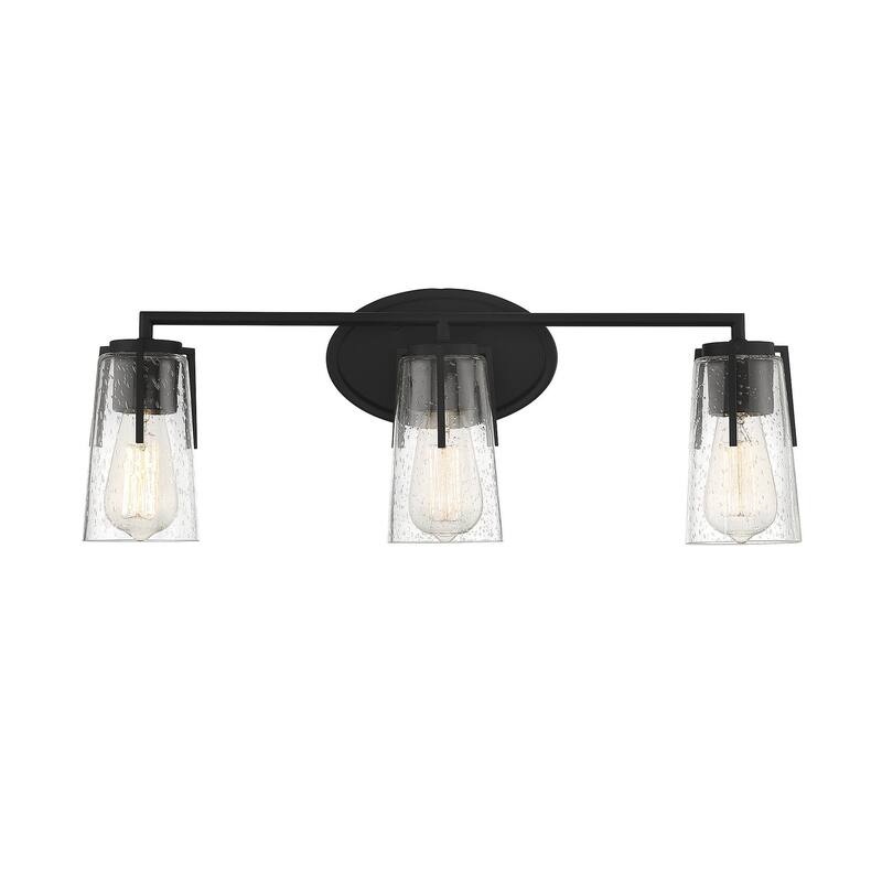 Savoy House Sacremento 3 Light 24" Wide Bathroom Vanity Light - Black