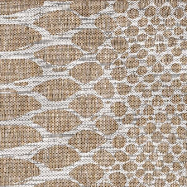 3'X4' Ivory Machine Woven Uv Treated Snake Print Indoor Outdoor Accent Rug 3'X4' Ivory Machine Woven Uv Treated Snake Print Indoor Outdoor Accent Rug