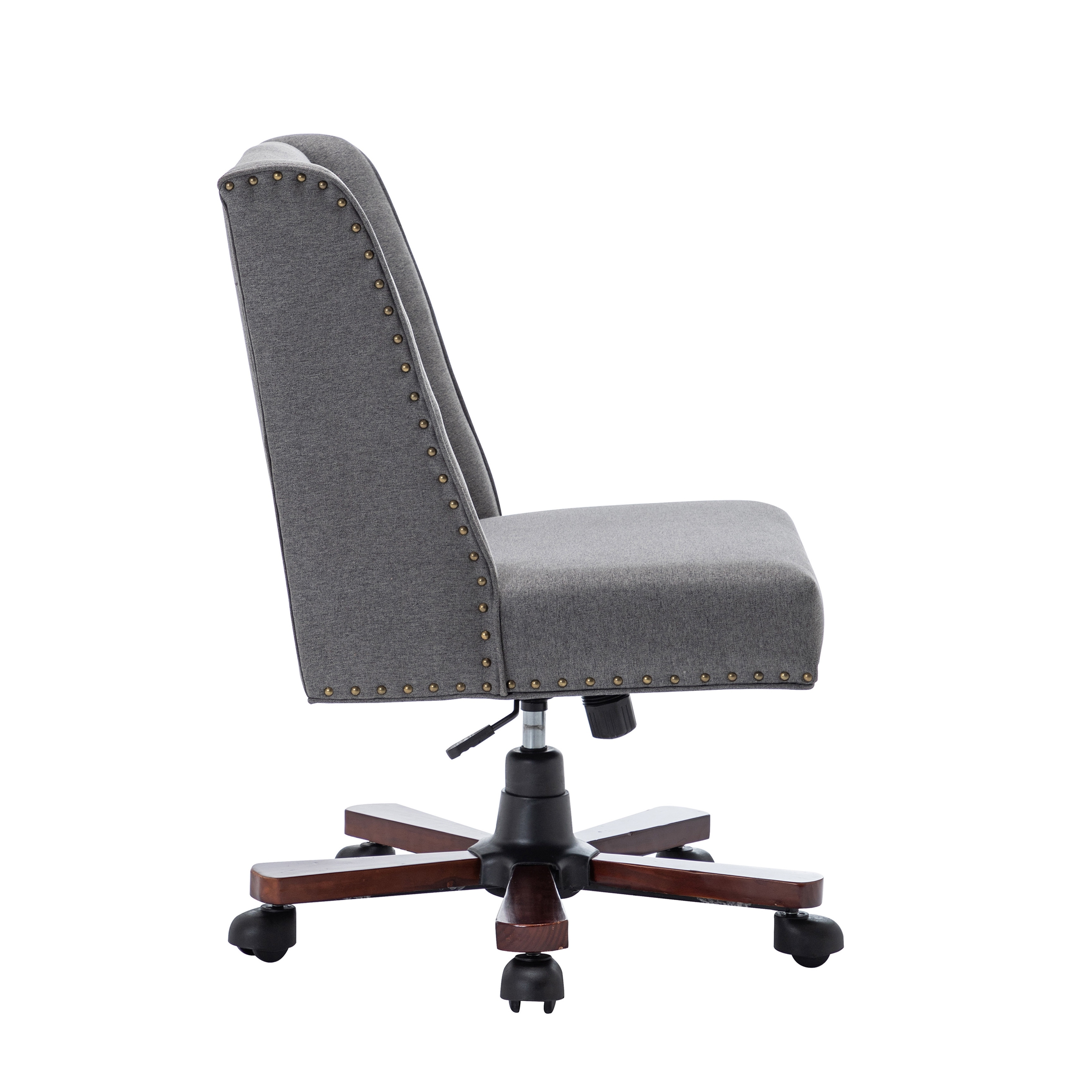 Porthos Home Hanzo Swivel Office Chair, Fabric Upholstery, Wooden