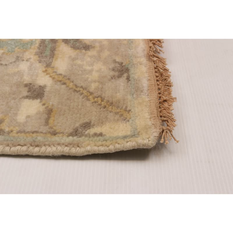 ECARPETGALLERY Hand-knotted Modern Oushak Cream Wool Rug - 8'0 x 9'10
