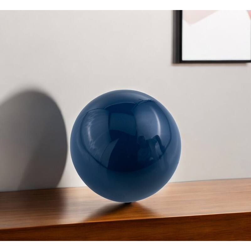 3" Black Enameled Aluminum Decorative Sphere