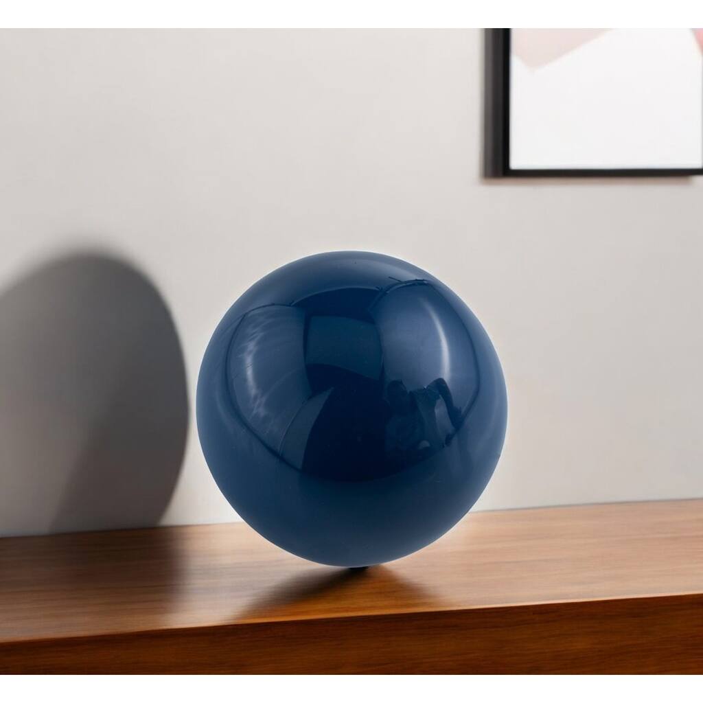 3" Black Enameled Aluminum Decorative Sphere