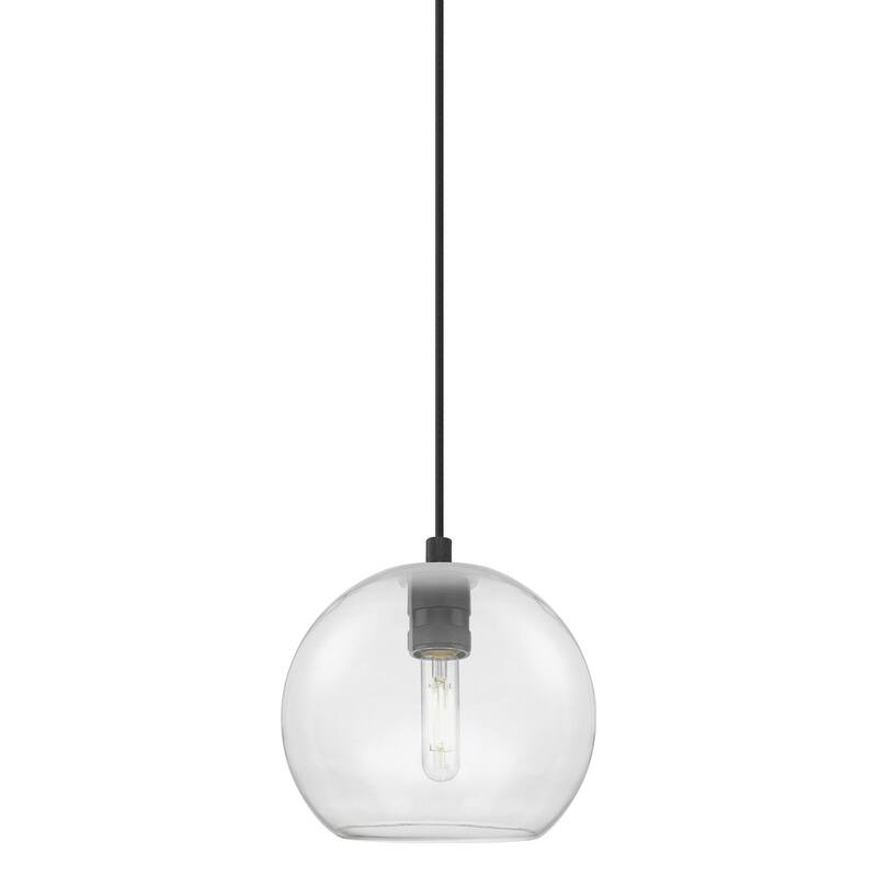 Innovations Lighting 434-1P-8-8 Crown Point Pendant Crown Point 8" - Matte Black / Clear