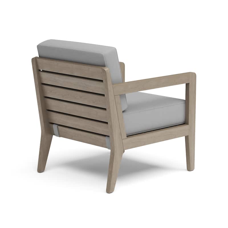 Homestyles Sustain Gray Wood Outdoor Lounge Armchair