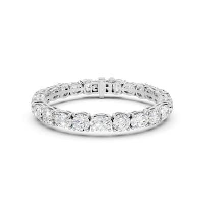 Auriya 14K Gold Lab Grown Alternating Round and Oval Tennis Bracelet 15 1/2ct. tw. (F-G VS) - N/A