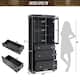 70.1" Modern High Freestanding Tall Bathroom Cabinet with 2 Adjustable Shelves, 3 Drawers, Soft Close Glass Doors