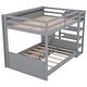 preview thumbnail 23 of 22, Convertible Design Full over Full Size Wooden Bunk Bed with Storage Staircase, Bedside Table, and 3 Drawers