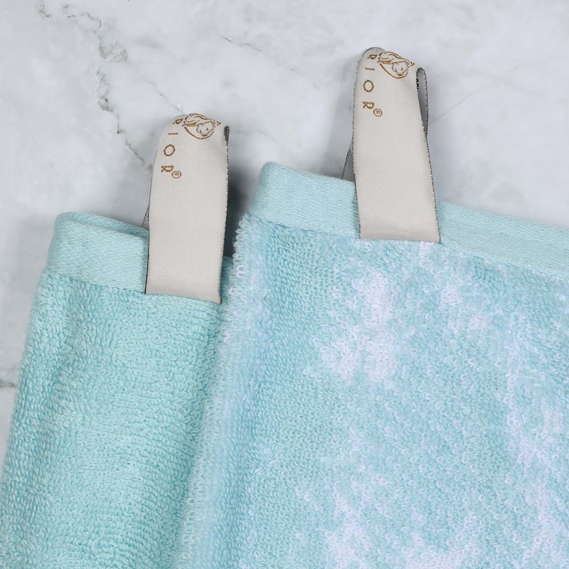 Superior Cotton Solid and Marble Face Towel Set of 12