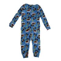 Shop Elowel Little Boys Blue Helicopter Print Zipper Footed Pajama