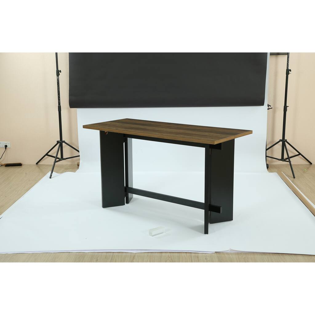 63-Inch Bar Table, Industrial Counter Height Pub Table