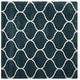 preview thumbnail 67 of 164, SAFAVIEH Hudson Shag Ogee Trellis 2-inch Thick Area Rug 3' Square - Slate Blue/Ivory - Square