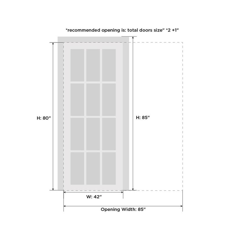 SartoDoors Planum 2102 | Interior French Doors French Door | Solid Wood w/ Glass | Hardware Set | 18x80, Oak