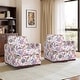 preview thumbnail 136 of 154, Set of 2 Modern Swivel Accent Armchairs Upholstered Arm Chairs