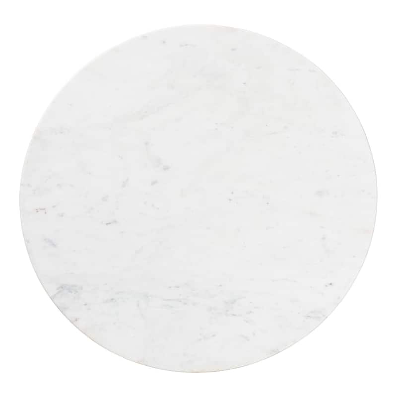 Akanji Marble Coffee Table - Modern Rustic Accent Table with Hand-Forged Metal Frame for Living Room or Seating Areas