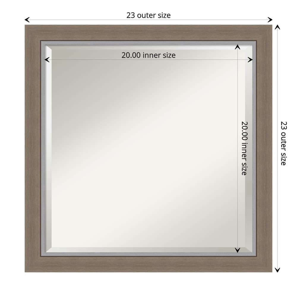 Beveled Bathroom Wall Mirror - Eva Narrow Frame