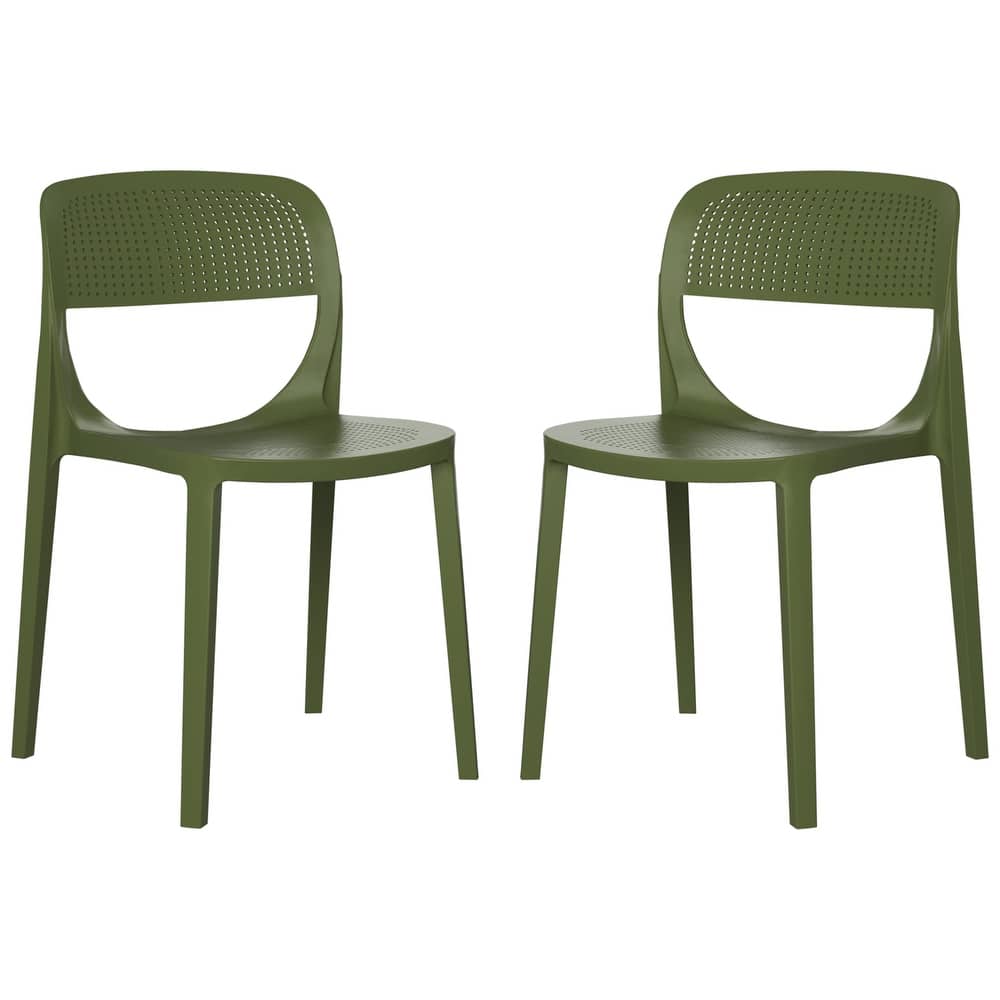 Frond and Form Outdoor Stacking Dining Side Chair (Set of 2)