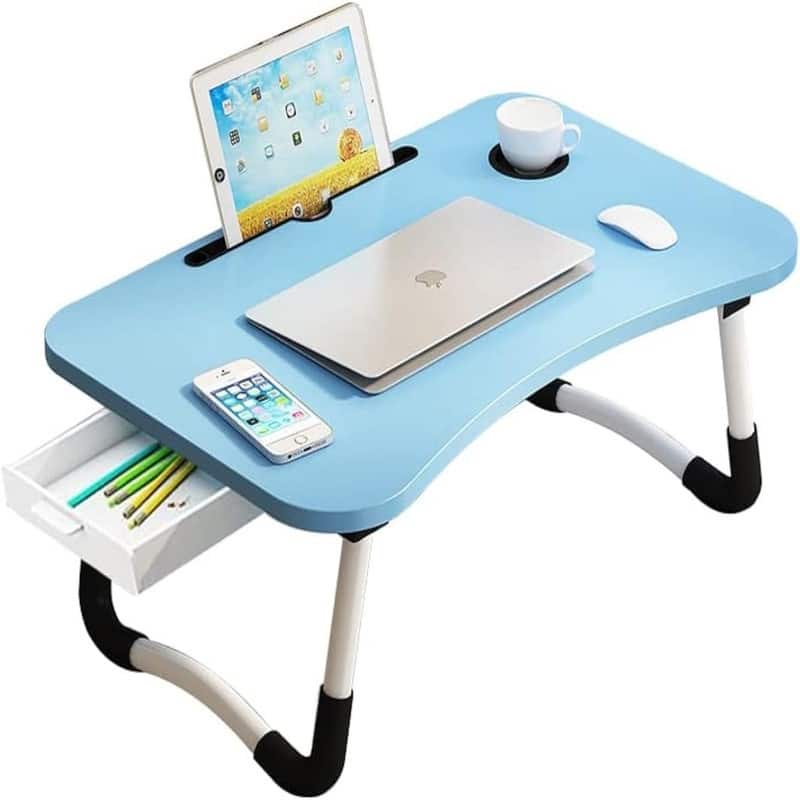 Lap Desk with Storage Drawer - Blue