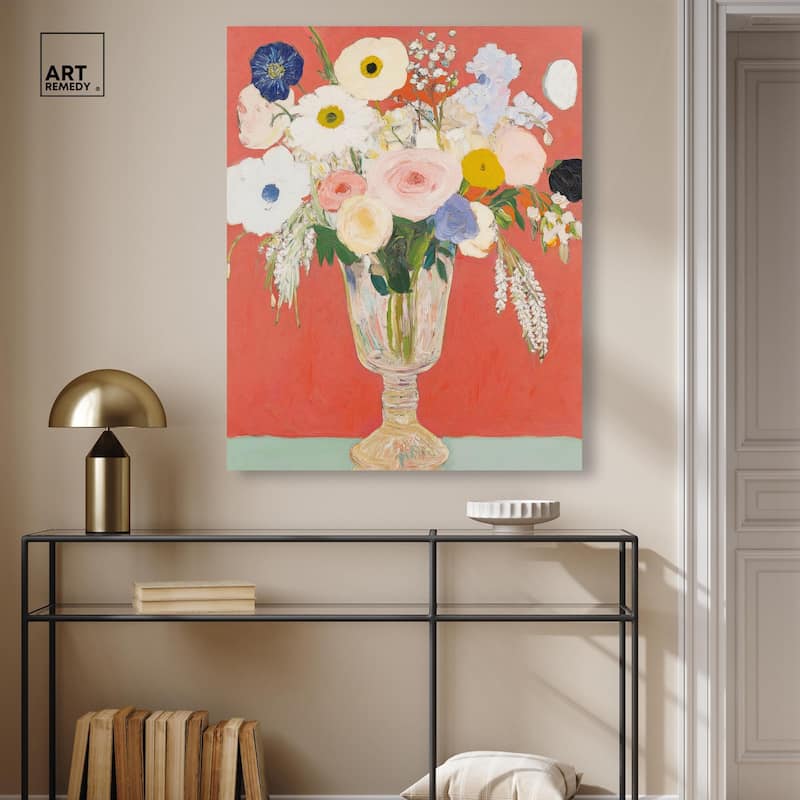Anemones in a Vase II Canvas by Art Remedy, Gallery Wrapped