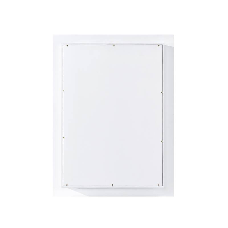 32''H Recessed Mount Solid Wood Framed Medicine Cabinet With Mirror and Shelves