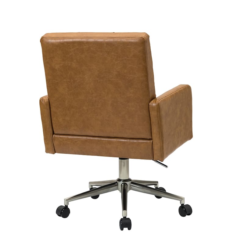 Lorenz Modern Vegan Leather Height-adjustable Office Chair with 5 Wheels by HULALA HOME