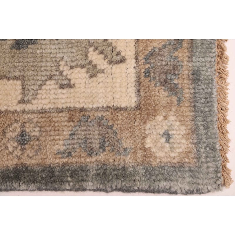 ECARPETGALLERY Hand-knotted Modern Oushak Dark Teal Wool Rug - 9'0 x 12'0