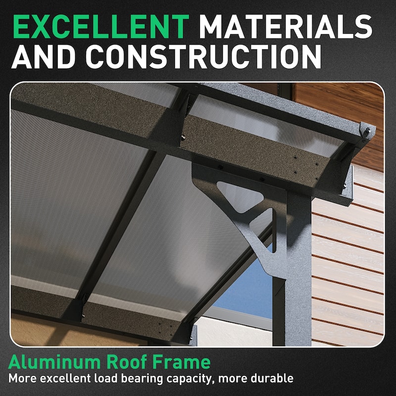 Outdoor Wall Mounted Gazebos, Lean to Gazebo with Sloped Roof